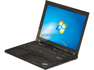 Refurbished Lenovo Laptop ThinkPad T400 Intel Core 2 Duo 2.40 GHz 4 GB Memory 160 GB HDD Intel GMA 4500M 14.1" Windows 7 Home Premium