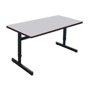 Correll, Inc. Adjustable Height Melamine Computer and Training Table