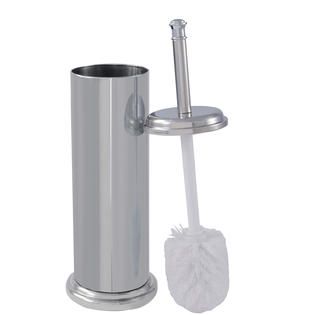Exquisite Toilet Brush and Canister Chrome Finish