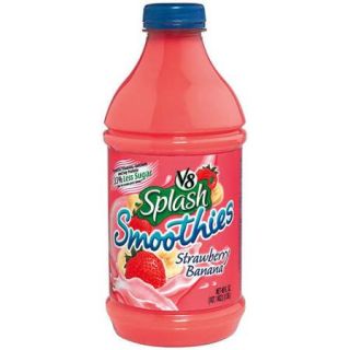 V8 Splash Strawberry Banana Smoothies Juice Drink 46 Oz Plastic Bottle