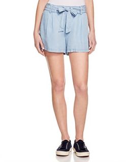 Splendid Tie Waist Chambray Shorts