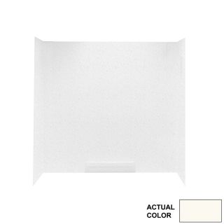 Swanstone Bright White Fiberglass and Plastic Composite Bathtub Wall Surround (Common 30 in x 60 in; Actual 58 in x 30 in x 60 in)