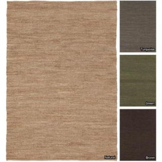 Artist's Loom Hand woven Casual Reversible Natural Eco friendly Jute Rug Brown   (7' x 10')