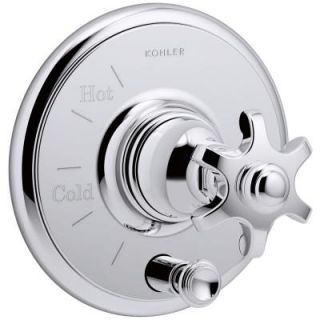 KOHLER Artifacts Prong 1 Handle Rite Temp Pressure Balancing Valve Trim Kit in Polished Chrome (Valve Not Included) K T72768 3M CP