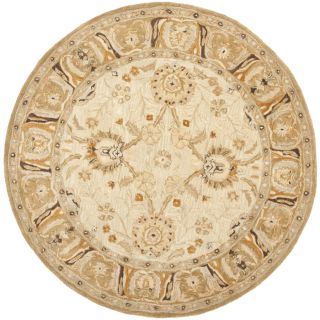 Safavieh Anatolia Round Cream Transitional Tufted Wool Area Rug (Common 6 ft x 6 ft; Actual 6 ft x 6 ft)