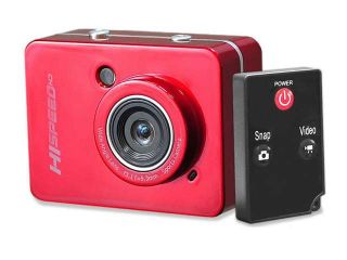 PyleSports   Hi Speed HD Action Camera 1080P Hi Res Digital Camera/Camcorder with Full HD Video, 12.0 Mega Pixel Camera & 2.4'' Touch Screen (Red Color)