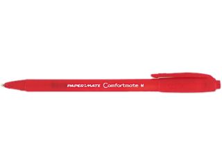 Paper Mate 6320187 ComfortMate Ballpoint Retractable Pen, Red Ink, Medium, Dozen
