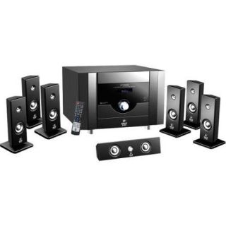 7.1 Channel Home Theater System with Satellite Speakers, Center Channel, Subwoofer, Bluetooth, FM Tuner