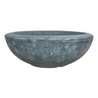 Planters Online 21 in. Round Slate Resin Bowl LB21GSWH