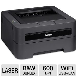 Brother HL 2270DW Mono Laser Printer Refurbished, Up to 600dpi, USB 2.0, Ethernet, Wireless 802.11b/g, Duplex
