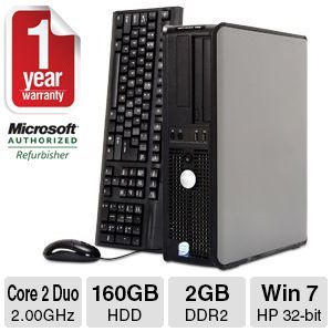 Dell Optiplex 745 Desktop PC   Intel Core 2 Duo 2.0GHz, 2GB DDR2, 160GB HDD, DVD ROM, Windows 7 Home Premium 32 bit, Mouse & Keyboard    RB 745 C2D20  (Off Lease)