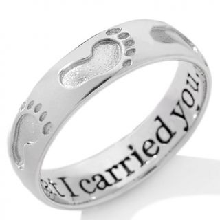 Michael Anthony Jewelry® "Footprints" Sterling Silver Band Ring