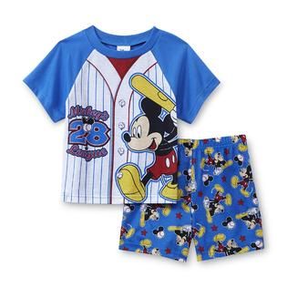 Disney Baby Mickey Mouse Infant & Toddler Boys Pajama Shirt & Shorts