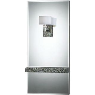 AF Lighting Candice Olson Collection, Sahara 1 Light Abalone Shell and Chrome Mirror Sconce 7209 1W