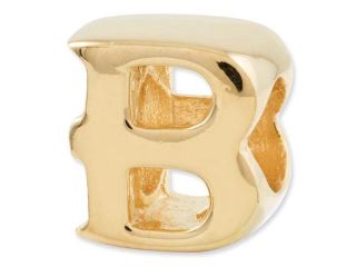 Sterling Silver Gold Plated Reflections Letter B Bead