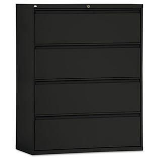 Alera FOUR DRAWER LATERAL FILE CABINET, 42W X 19 1/4D X 54H, BLACK