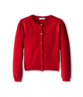 Dolce & Gabbana Kids Lace Front Cardigan (Toddler/Little Kids) Red