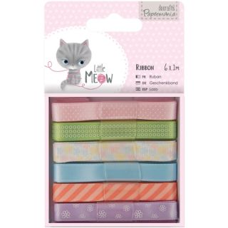 Papermania Little Meow Ribbon 6 Styles/1m Each
