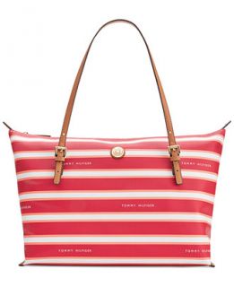 Tommy Hilfiger TH Stripe Large Convertible Tote   Handbags