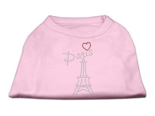 Mirage Pet Products 52 53 XXLLPK Paris Rhinestone Shirts Light Pink XXL   18