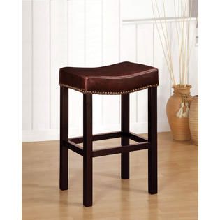 Armen Tudor Backless 26in. Stationary Barstool In Antique Brown
