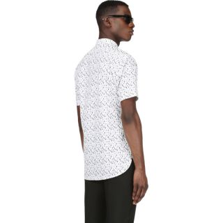 Saint Laurent White Drip Print Shirt