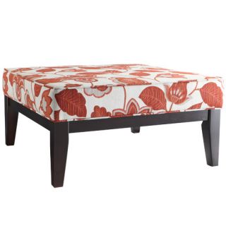 Kingstown Home Woodfield Floral Square Ottoman with Cushion
