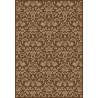 Concord Global Trading Jewel Damask Brown 2 ft. 7 in. x 4 ft. Accent Rug 49483