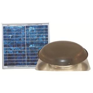 Ventamatic Cool Attic 1000 CFM Grey Solar Powered Roof Attic Vent with Roof Mounted Solar Panel VXSOLARWGUPS