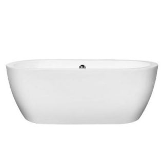 Wyndham Collection Soho 5 ft. Center Drain Soaking Tub in White WCOBT100260