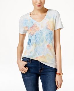 Tommy Hilfiger Kelsey Watercolor Graphic T Shirt   Tops   Women   