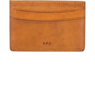 Brown Leather Logo Card Holder