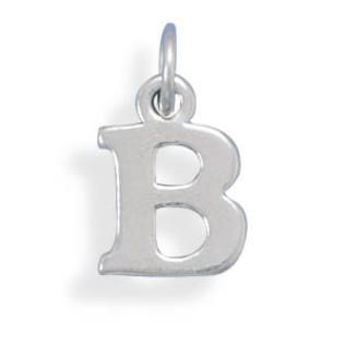 Oxidized Sterling Silver Letter B Charm Measures 12mm X 18mm   Jewelry