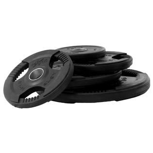 XMark 455 lb. Commercial Rubber Coated Tri Grip Olympic Plate Weight