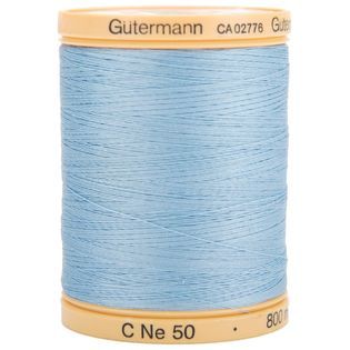 Gutermann Natural Cotton Thread Solids 876 Yards Carolina Blue   Home