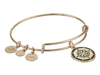 Alex and Ani Color Infusion Compass Expandable Bangle Rose Gold/Charcoal