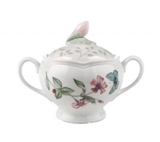 Lenox Butterfly Meadow Sugar Bowl with Lid —