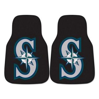 FANMATS Seattle Mariners 18 in. x 27 in. 2 Piece Carpeted Car Mat Set 6416