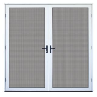 TITAN Meshtec White Aluminum Recessed Mount Double Security Door (Common 72 in x 80 in; Actual 73.75 in x 82 in)