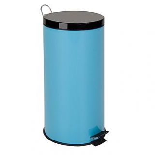 Honey Can Do 30L Metal Step Trash Can, Blue   Home   Kitchen   Kitchen