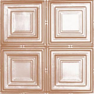 Shanko 2 ft. x 2 ft. Lay in Suspended Grid Tin Ceiling Tile in Satin Copper (24 sq. ft. / case) CO320 2 c