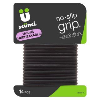 Scunci No Slip Grip Comfortable Hair Elastics   14 Count