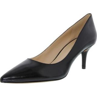 Nine West Women's Margot Leather Black Ankle High Leather Pump   6.5M