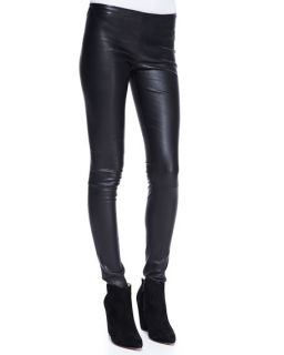 THE ROW Stretch Leather Motorcycle Leggings