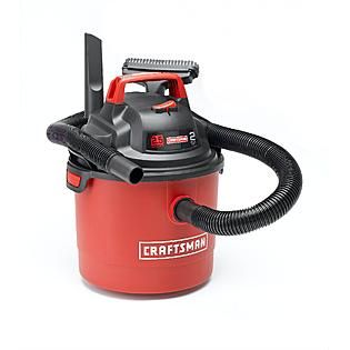 Portable 2.5 Gallon 2 HP Wet/Dry Vac For Messes Anywhere From 