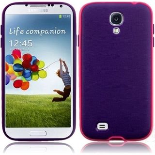 BasAcc Hot Pink/ Dark Purple TPU Case for Samsung Galaxy S4 i9500