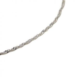 Michael Anthony Jewelry® 1.35mm 10K White Gold 22" Singapore Chain Necklace   7903264