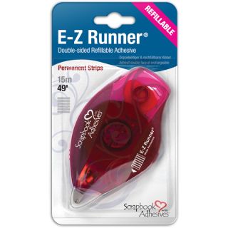 EZ Runner Refillable Dispenser W/Permanent Adhesive 49ft Permanent