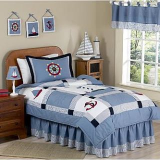 Sweet Jojo Designs Come Sail Away Collection 3pc Full/Queen Bedding