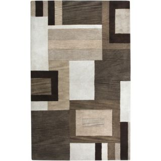 Rizzy Home Volare Collection Hand tufted Geometric Wool Brown/ Beige